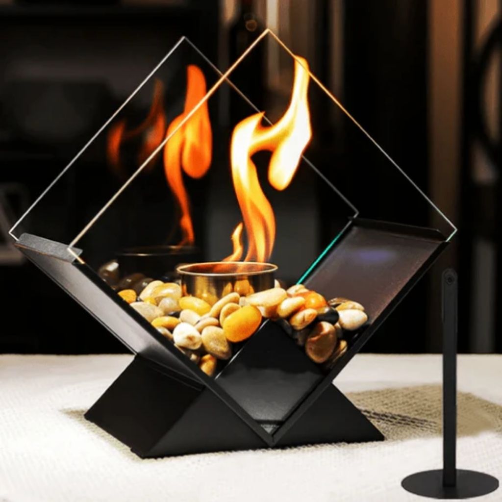 Tabletop Fire Pit Smoke-Free Nordic Glass - Tegulane Global