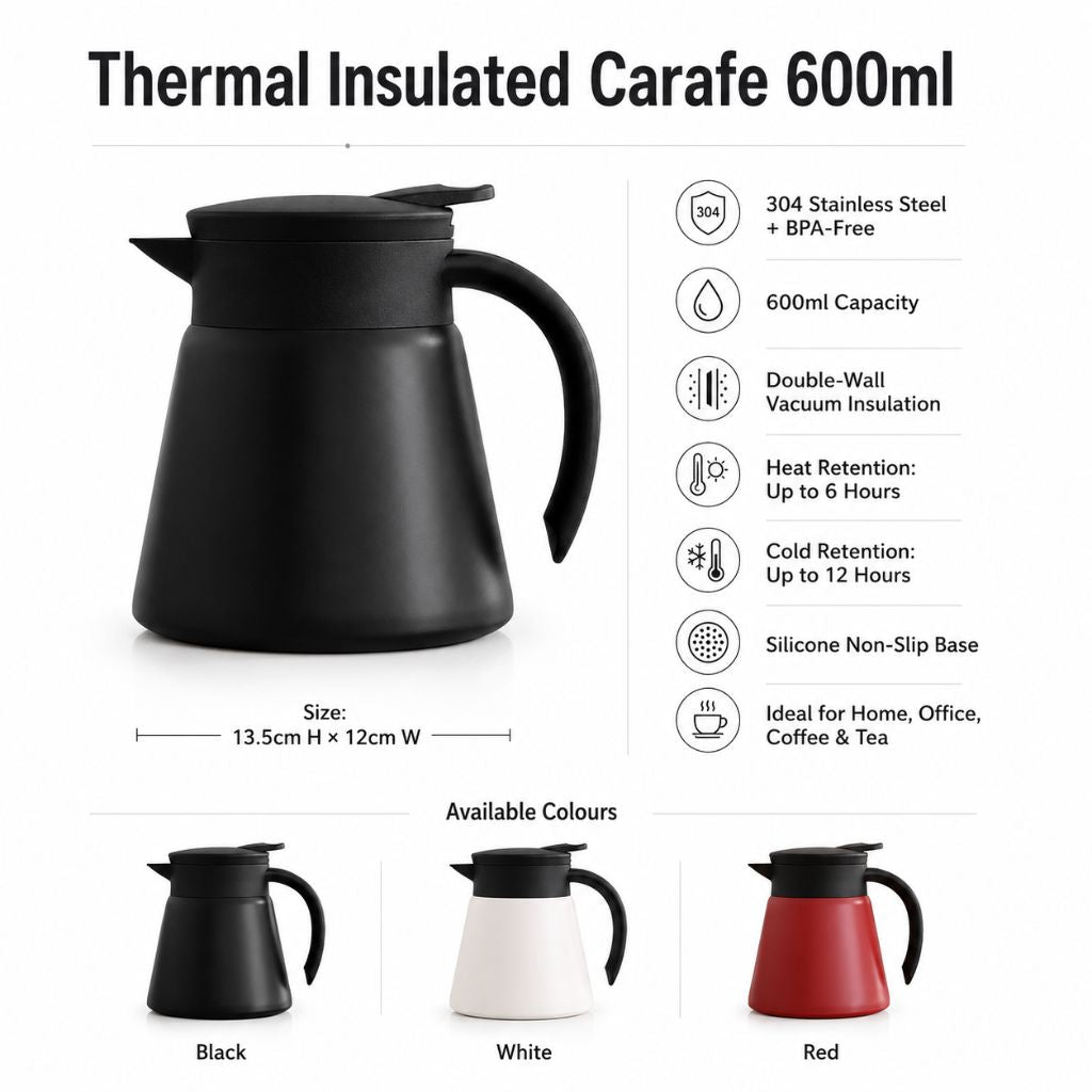 Thermal Insulated Carafe 600ml - Tegulane Global