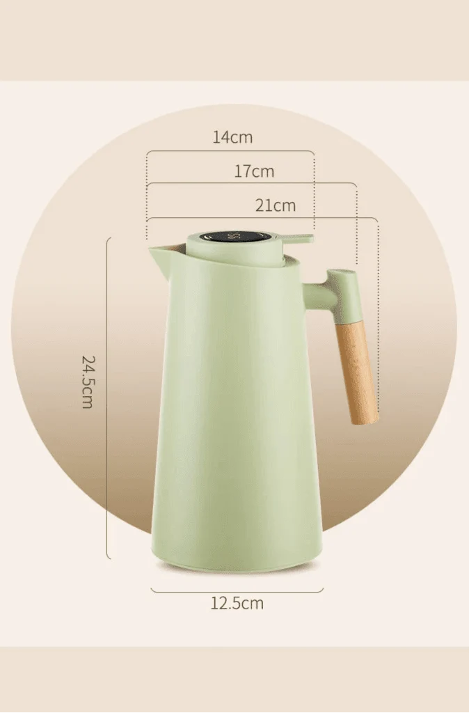 Thermal Jug with Temperature Display and Wooden Handle - Tegulane Global