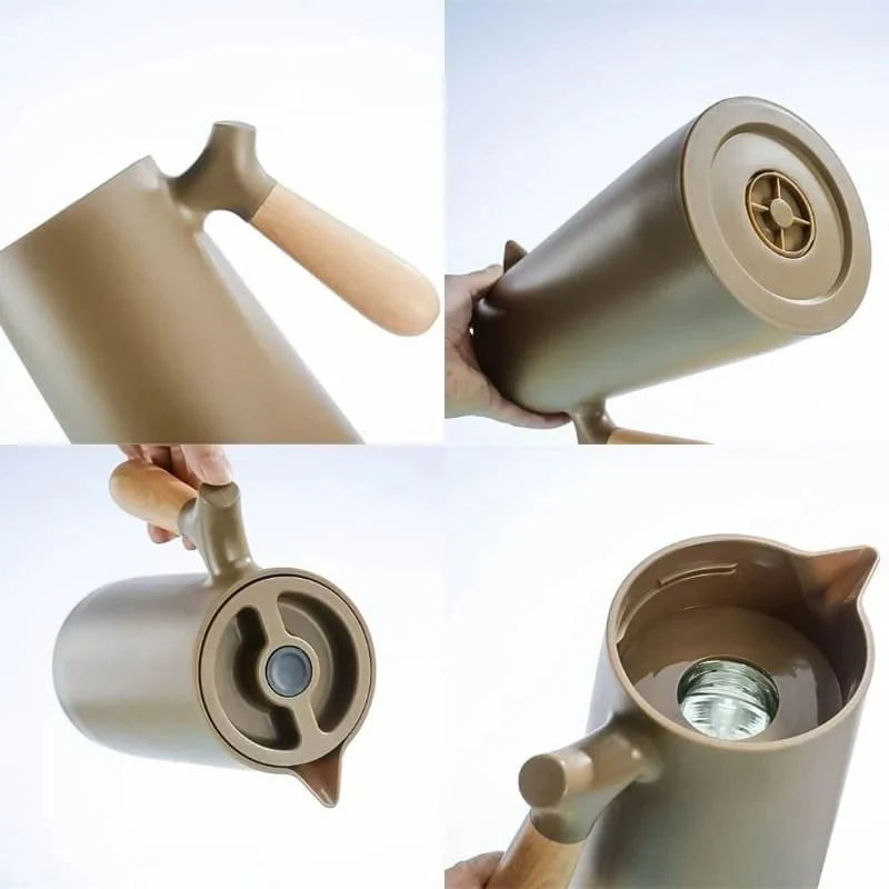 Thermal Jug with Wooden Handle - Nordic Design 1L - Tegulane Global