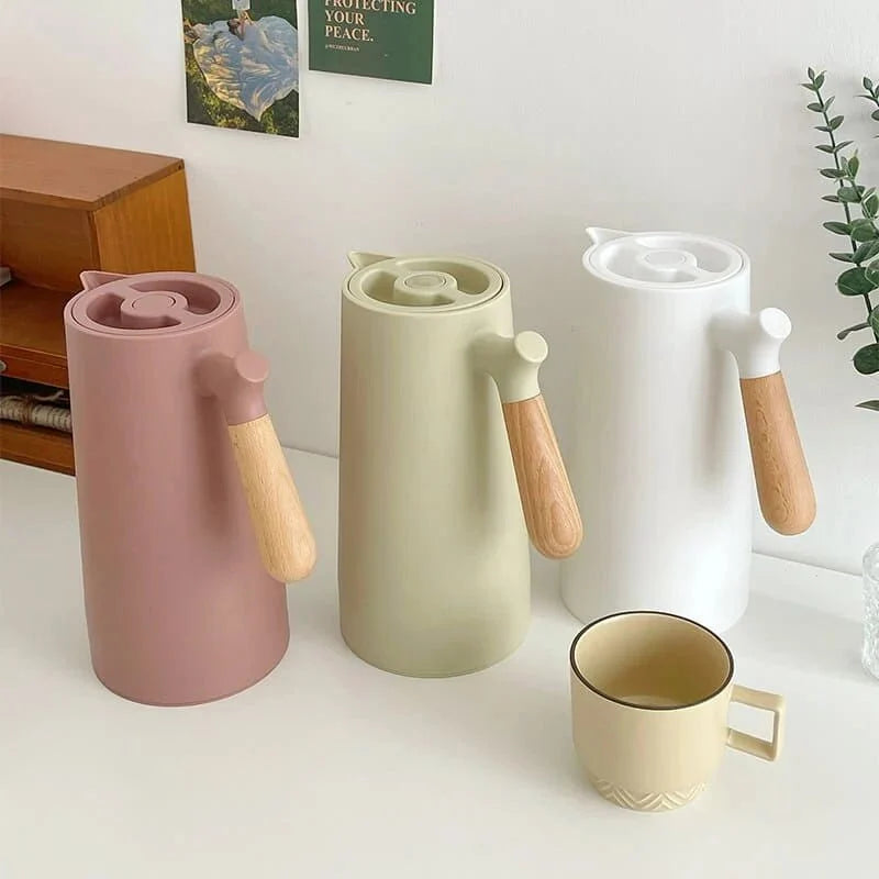 Thermal Jug with Wooden Handle - Nordic Design 1L - Tegulane Global