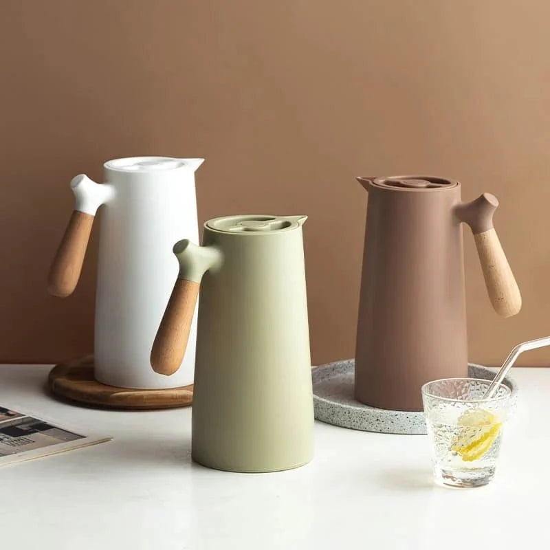 Thermal Jug with Wooden Handle - Nordic Design 1L - Tegulane Global