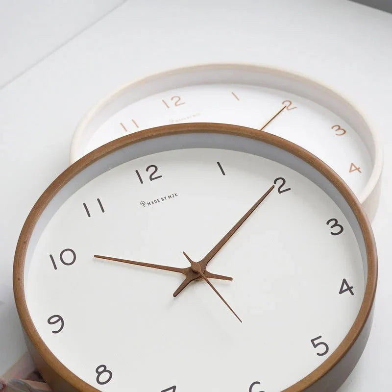 TimelessWood - Solid Wood Analog Wall Clock with Minimalist Design - Tegulane Global