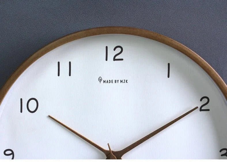 TimelessWood - Solid Wood Analog Wall Clock with Minimalist Design - Tegulane Global