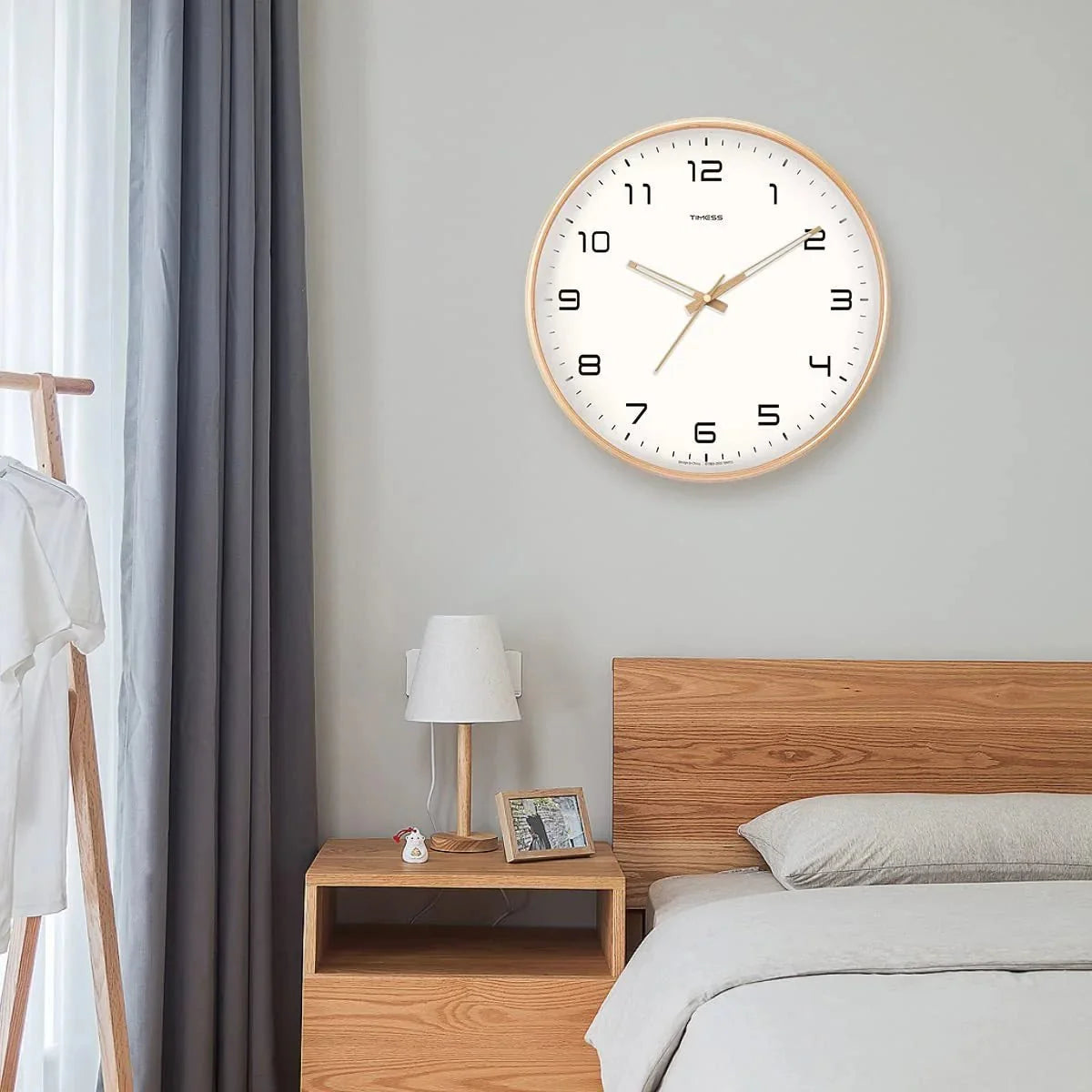 TimelessWood - Solid Wood Analog Wall Clock with Minimalist Design - Tegulane Global