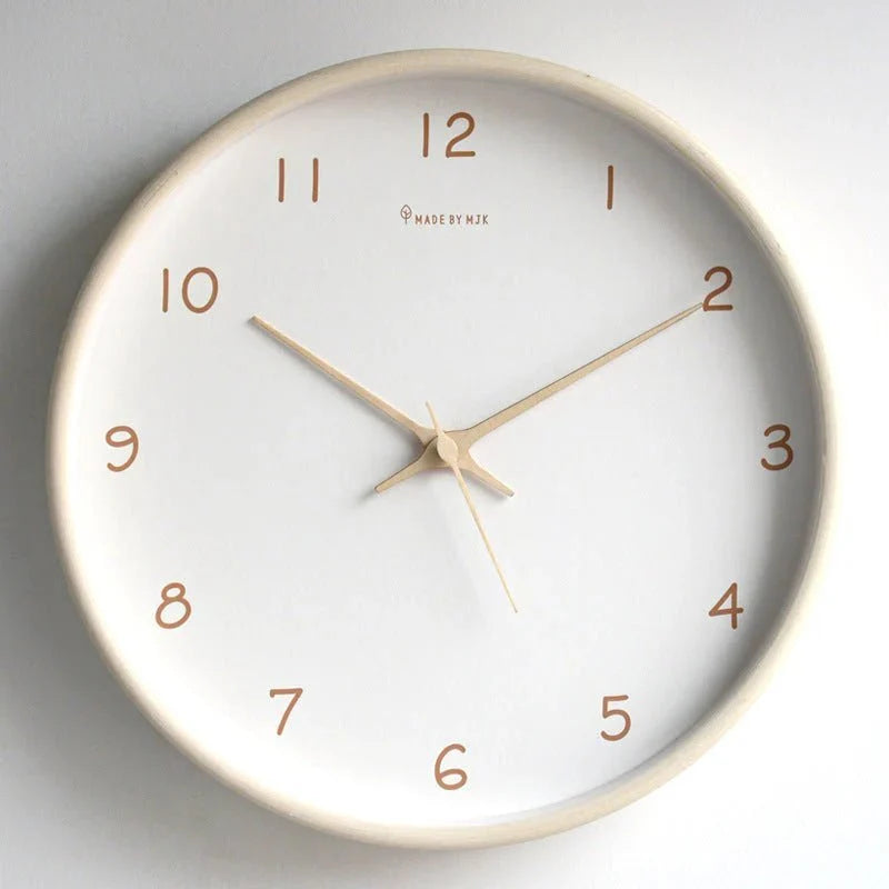 TimelessWood - Solid Wood Analog Wall Clock with Minimalist Design - Tegulane Global