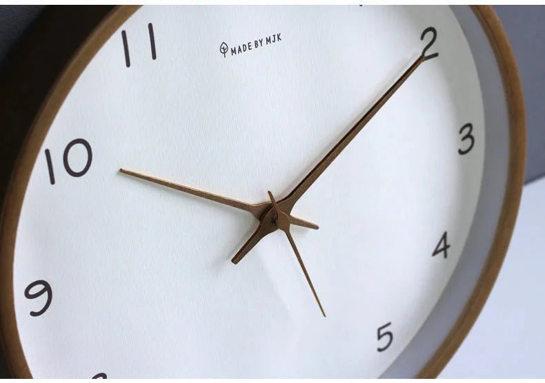 TimelessWood - Solid Wood Analog Wall Clock with Minimalist Design - Tegulane Global