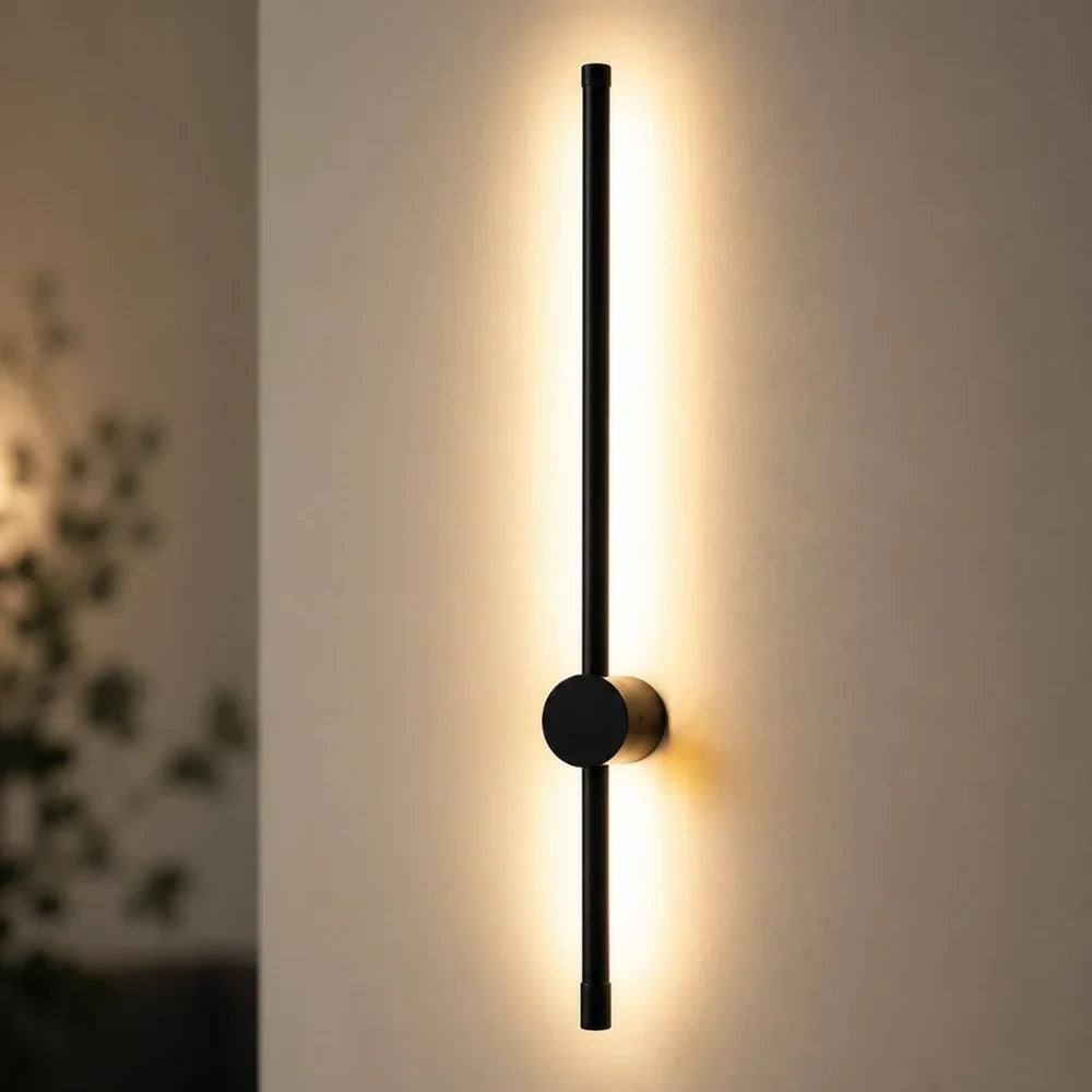 Touch Dimming LED Wall Sconce Black Aluminium 360 Arm - Tegulane Global