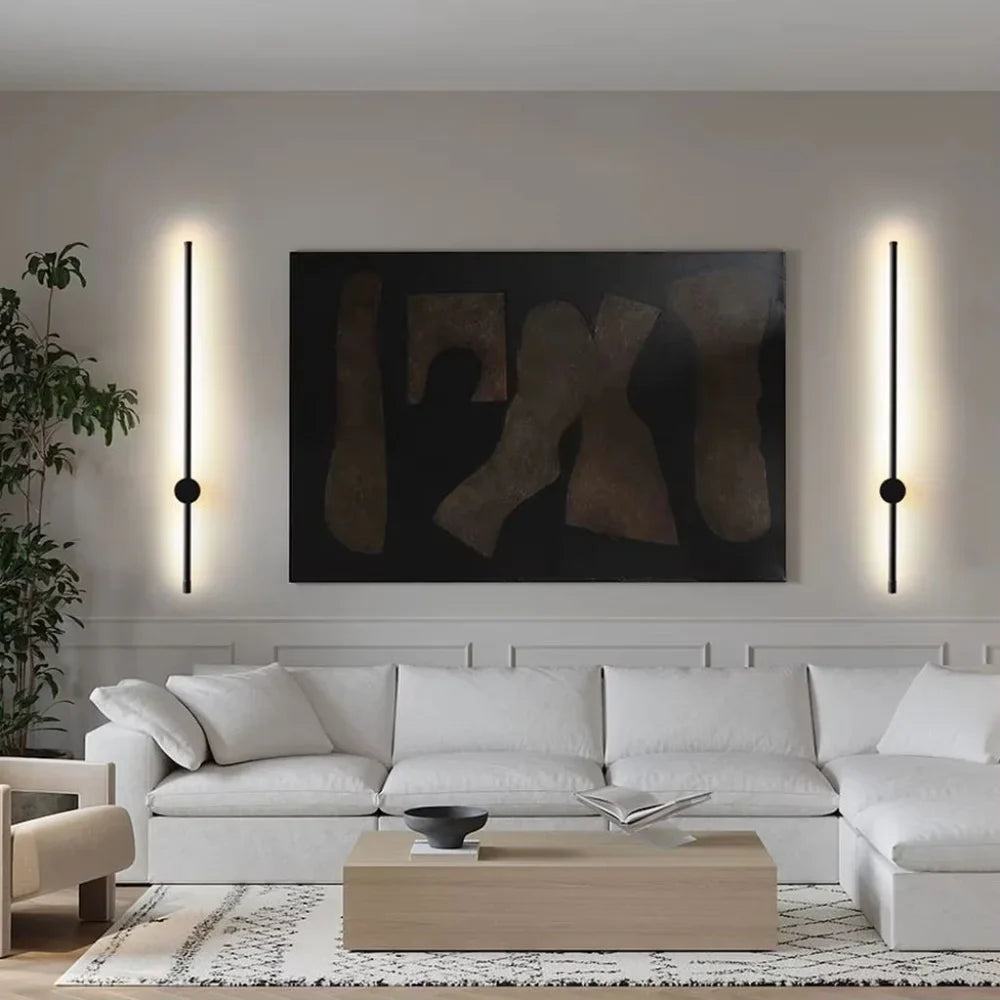 Touch Dimming LED Wall Sconce Black Aluminium 360 Arm - Tegulane Global