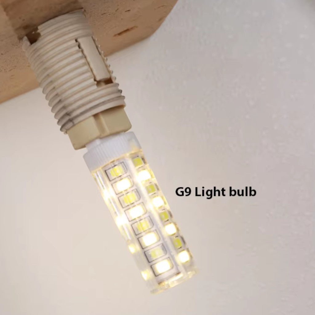 Travertine Stone Bedside Globe Wall Sconce Japanese Wabi Sabi - Tegulane Global