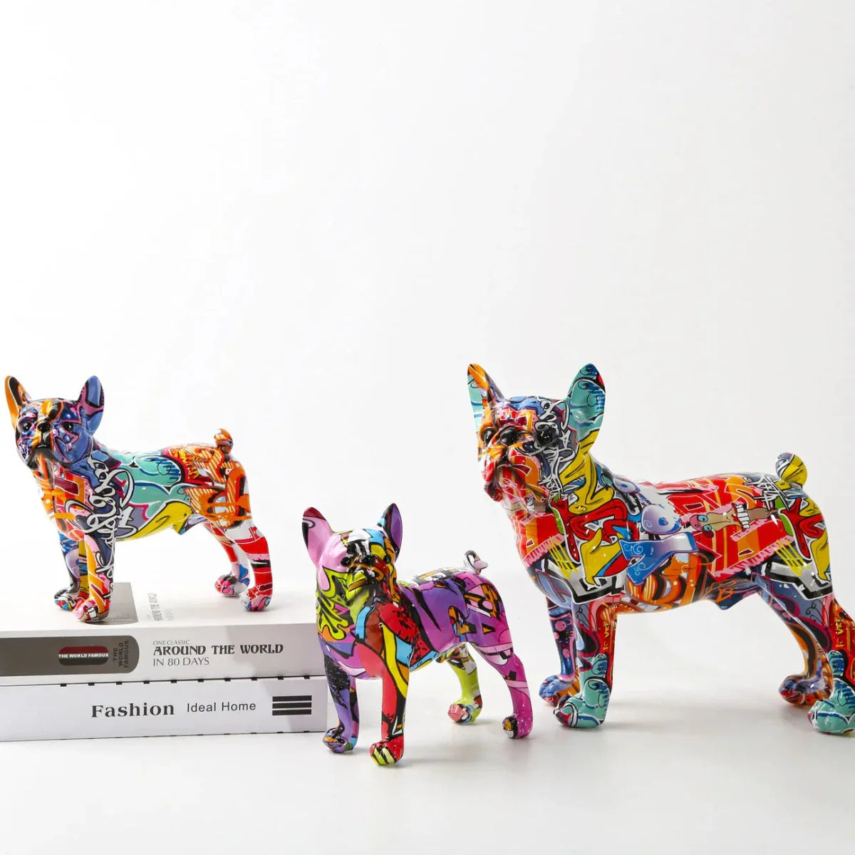 Vibrant Graffiti French Bulldog Statue - Tegulane Global