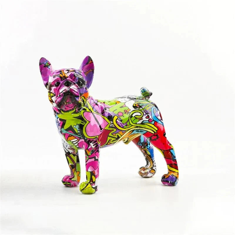 Vibrant Graffiti French Bulldog Statue - Tegulane Global