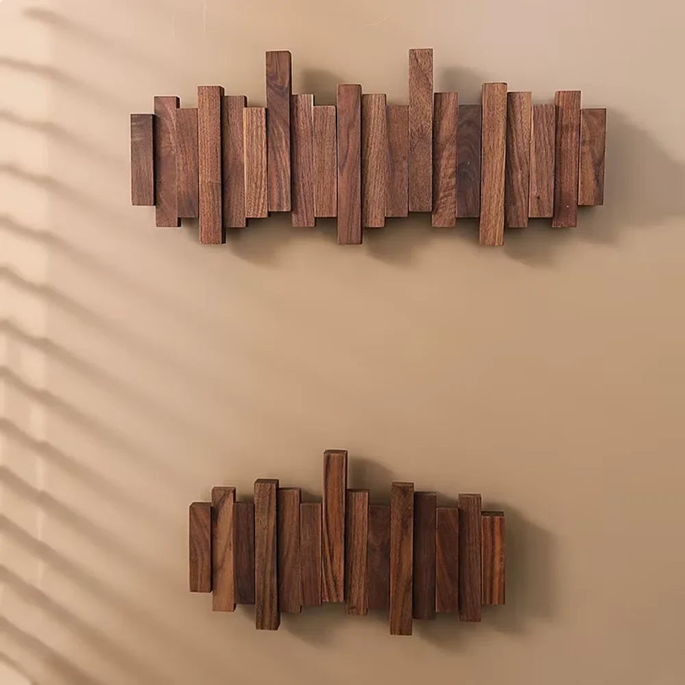 Wall-Mounted Coat Rack | Premium Wood Wall Hooks - Tegulane Global