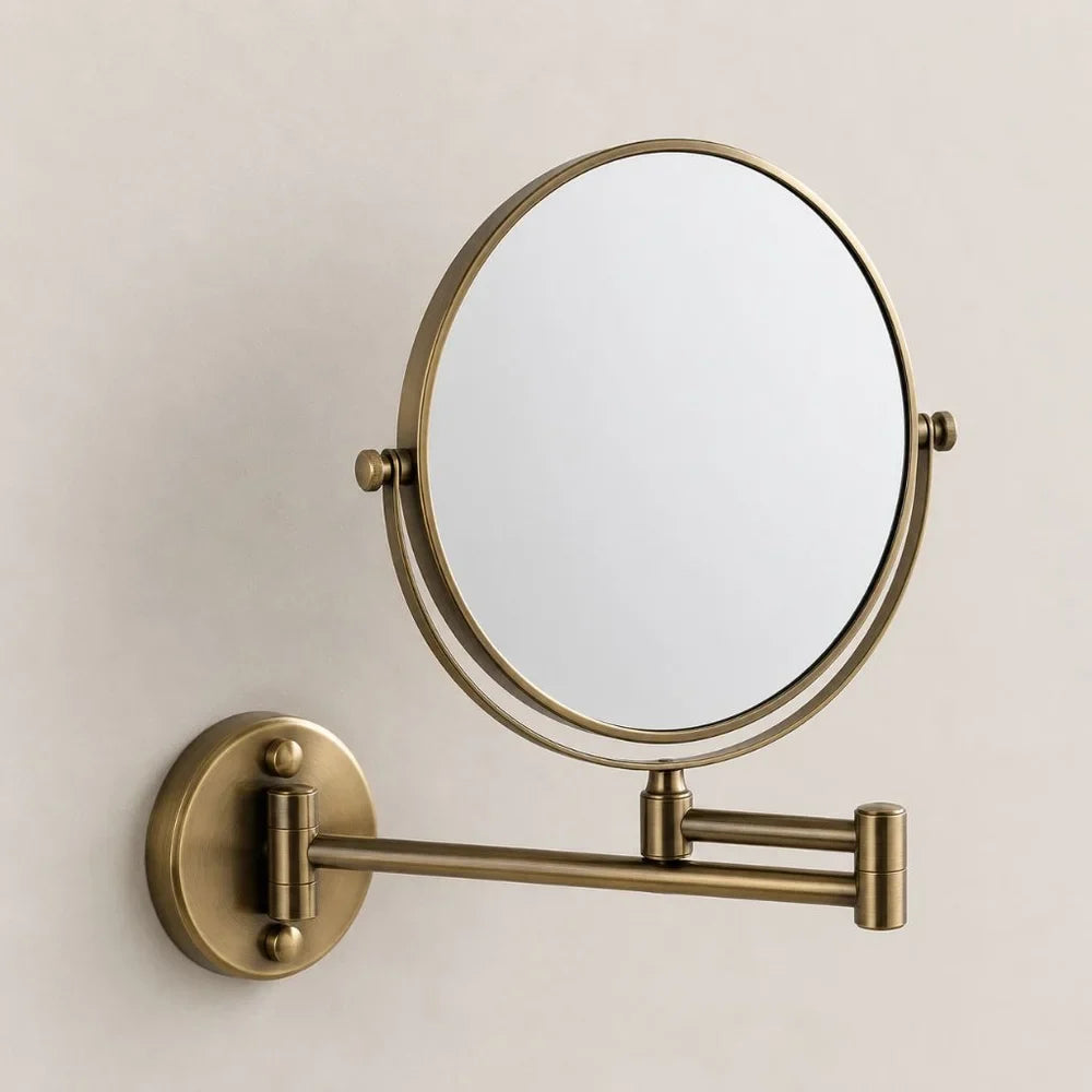 Wall Mounted Double Sided Makeup Mirror – Extending Folding Dual-Arm Bracket - Tegulane Global