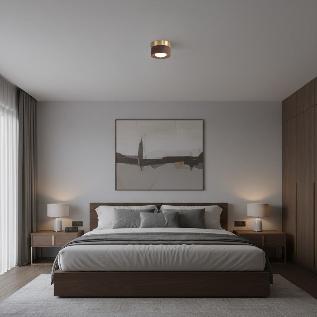 Walnut Wood LED Ceiling Spotlight - Tegulane Global
