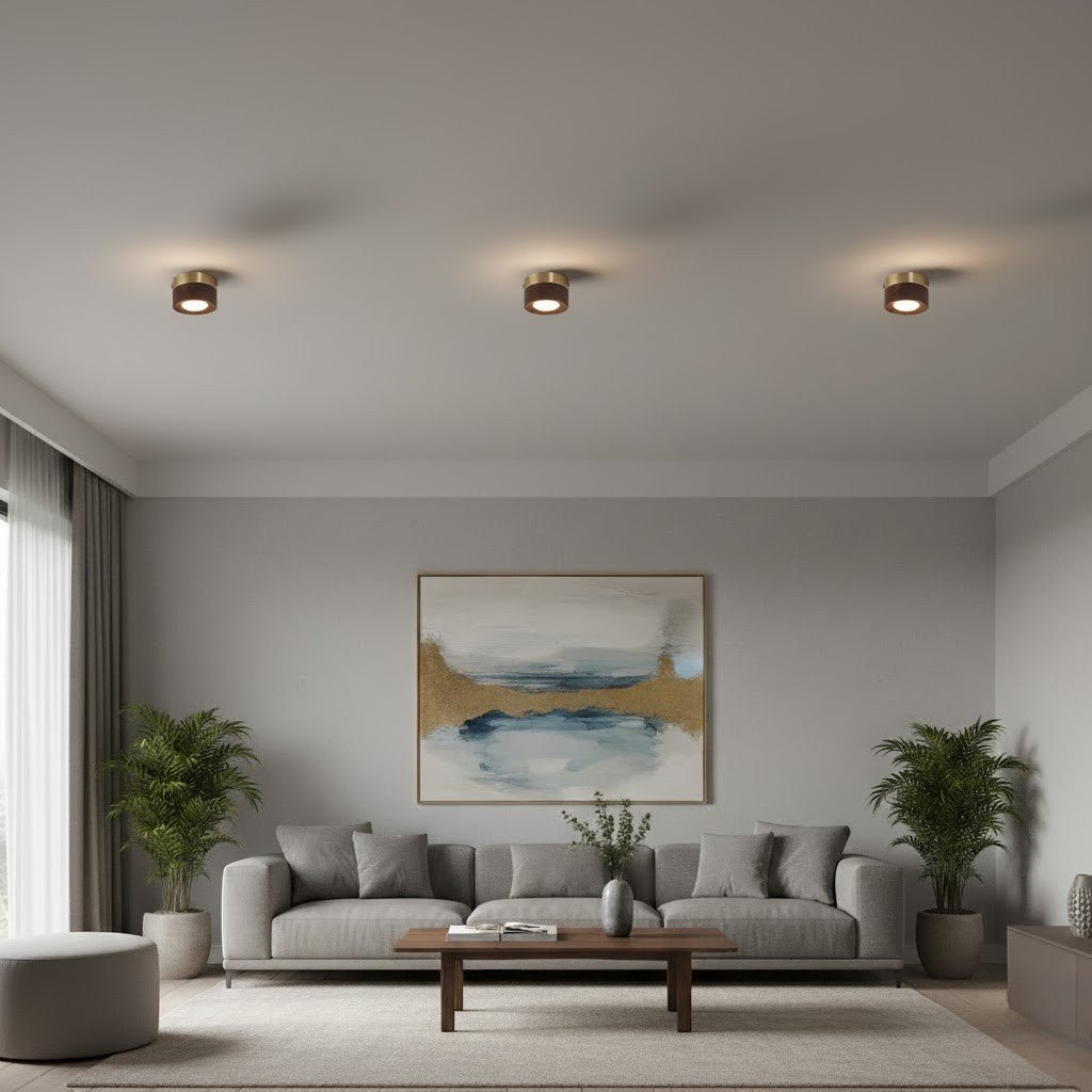 Walnut Wood LED Ceiling Spotlight - Tegulane Global