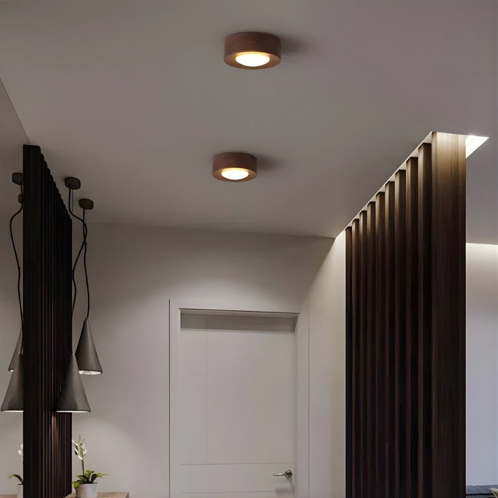 Walnut Wood LED Ceiling Spotlight - Tegulane Global