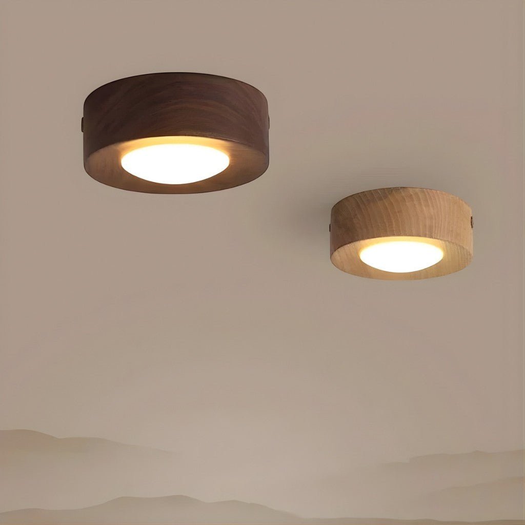Walnut Wood LED Ceiling Spotlight - Tegulane Global