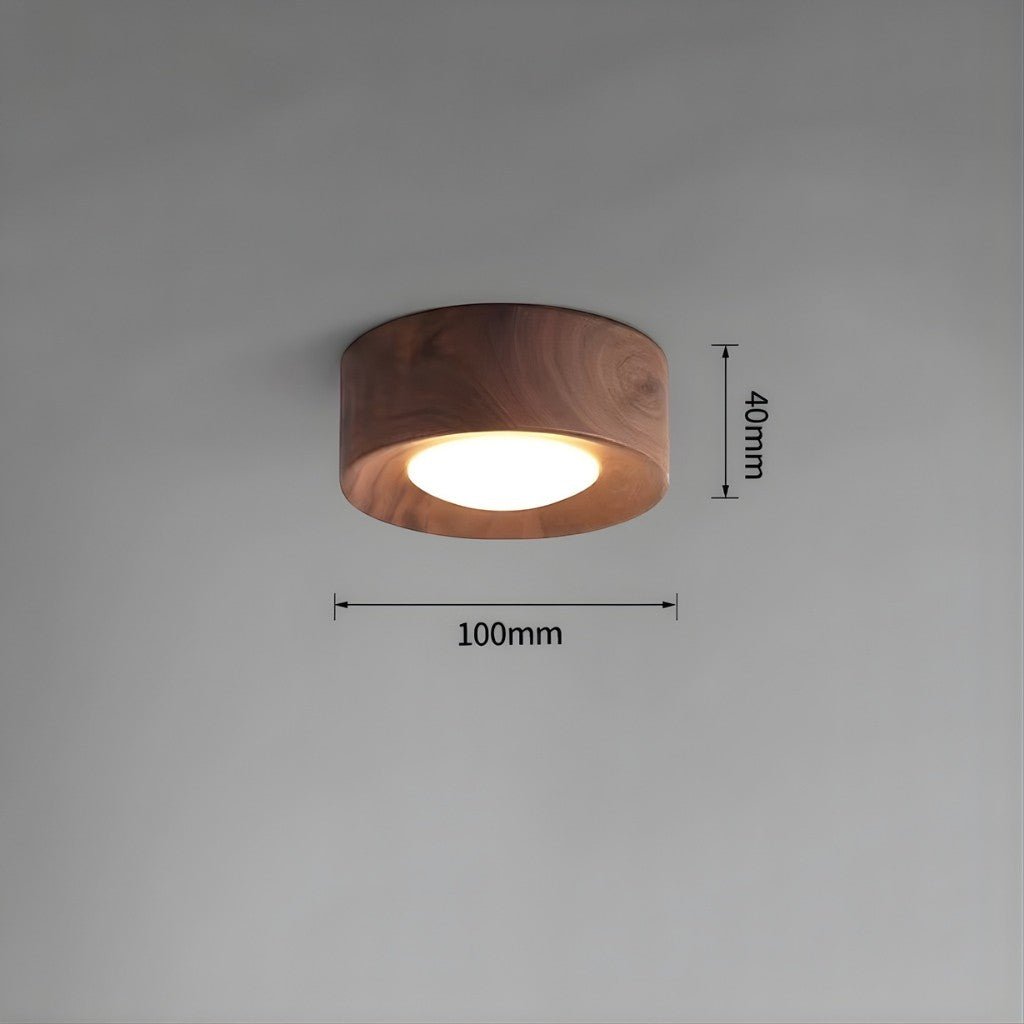 Walnut Wood LED Ceiling Spotlight - Tegulane Global