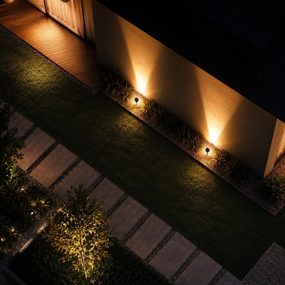 Waterproof LED Solar Spotlight Set - Multi-Zoom Landscape Lighting - Tegulane Global
