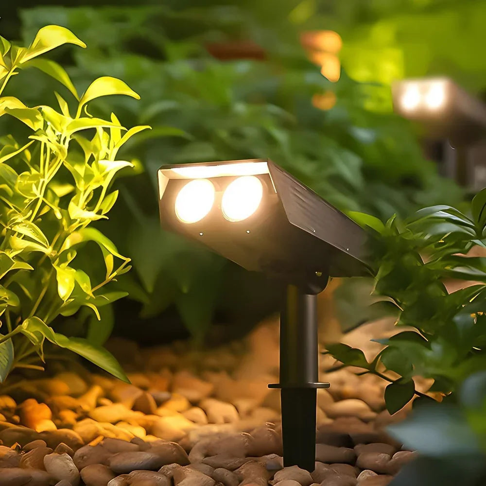 Waterproof LED Solar Spotlight Set - Multi-Zoom Landscape Lighting - Tegulane Global