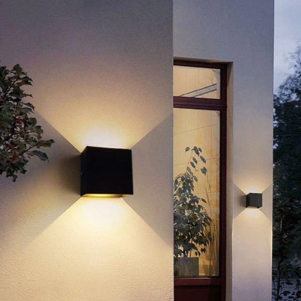 Weatherproof Cube Up Down Wall Light - Tegulane Global