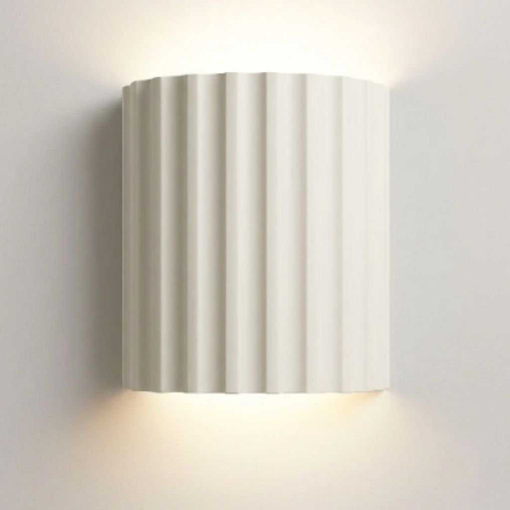 White Nordic Minimalist LED Wall Lamp - Macaron Resin