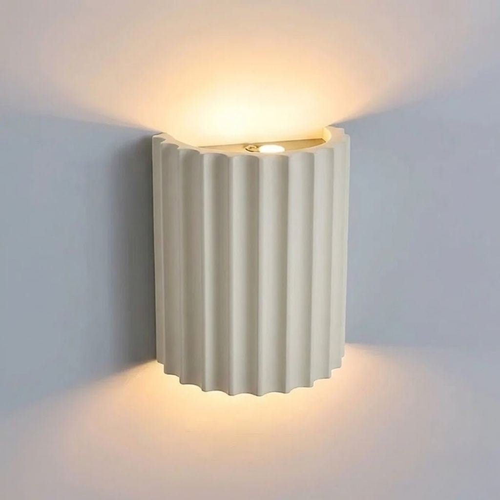 White Nordic Minimalist LED Wall Lamp - Macaron Resin