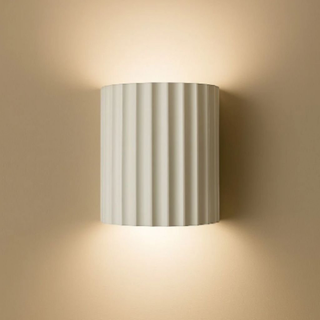 White Nordic Minimalist LED Wall Lamp - Macaron Resin