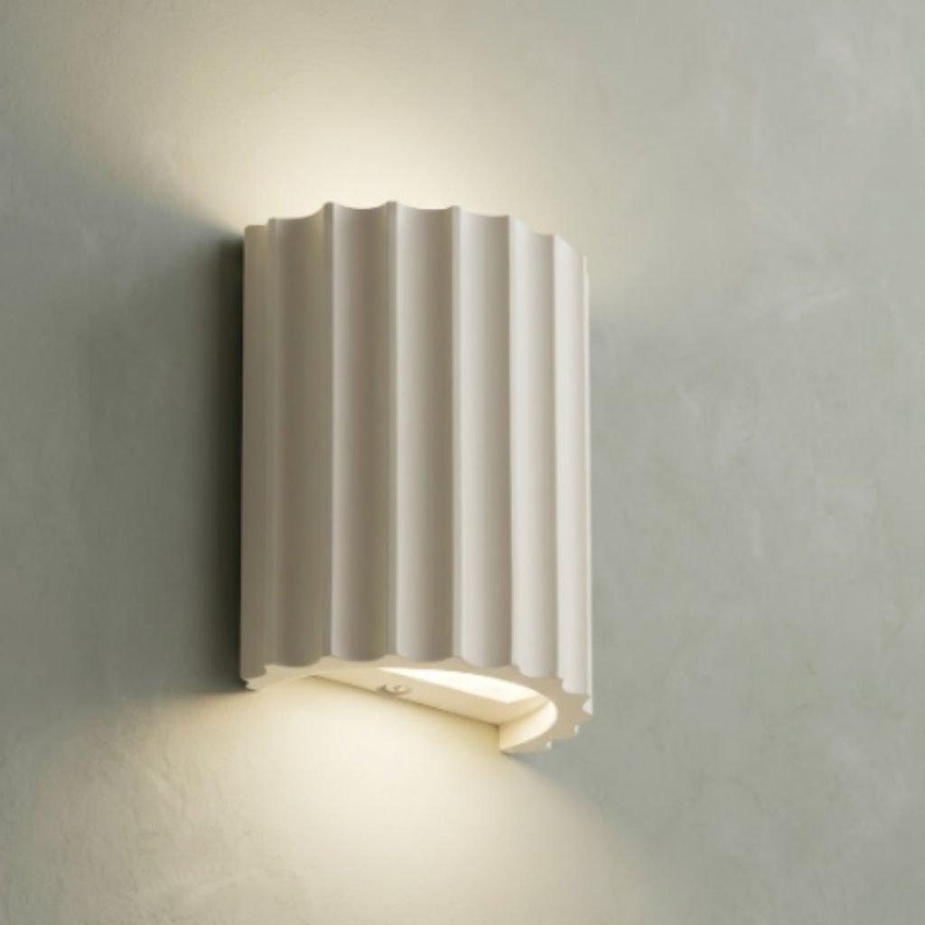 White Nordic Minimalist LED Wall Lamp - Macaron Resin