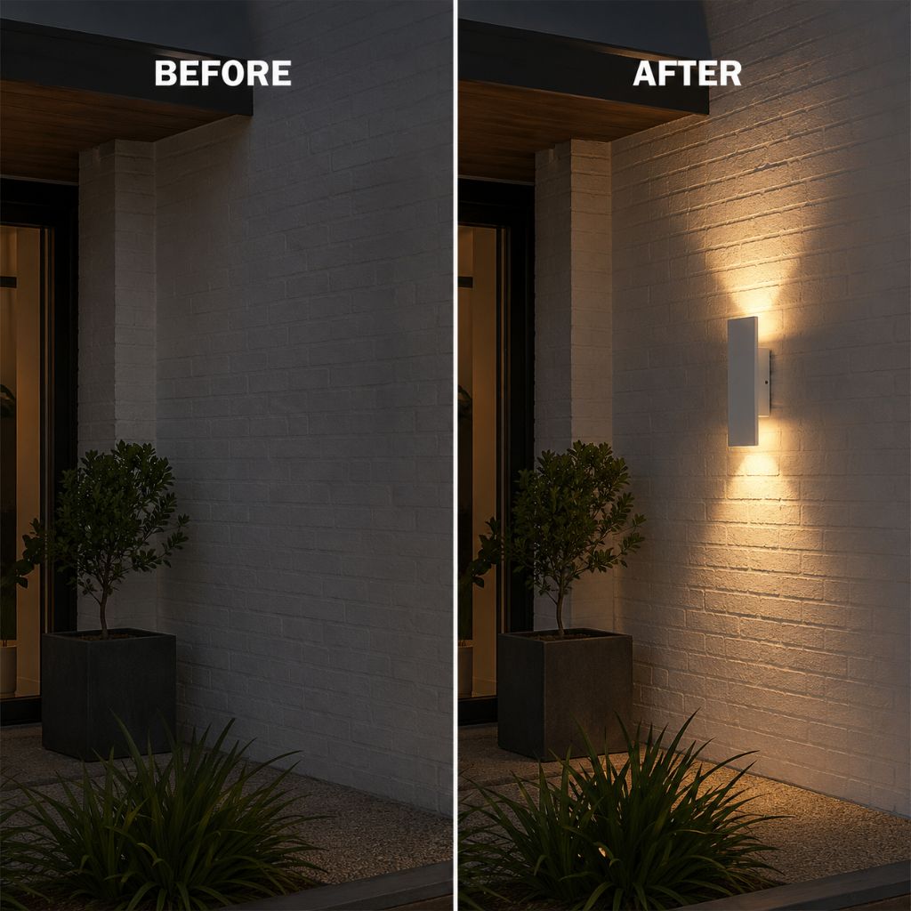 White Weatherproof LED Wall Lights - Outdoor Style and Durability - Tegulane Global