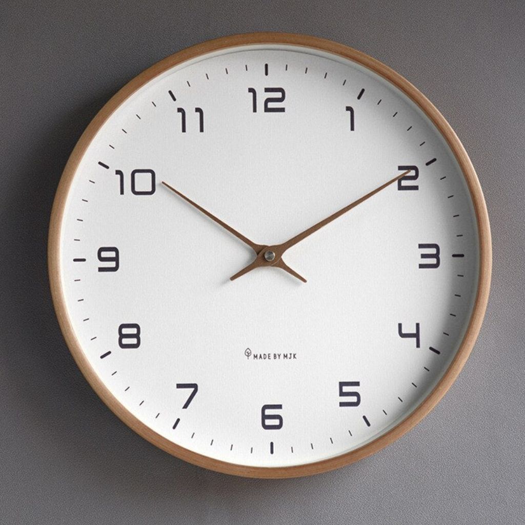 Wooden Wall Clock Scandinavian Minimalist Design - Tegulane Global