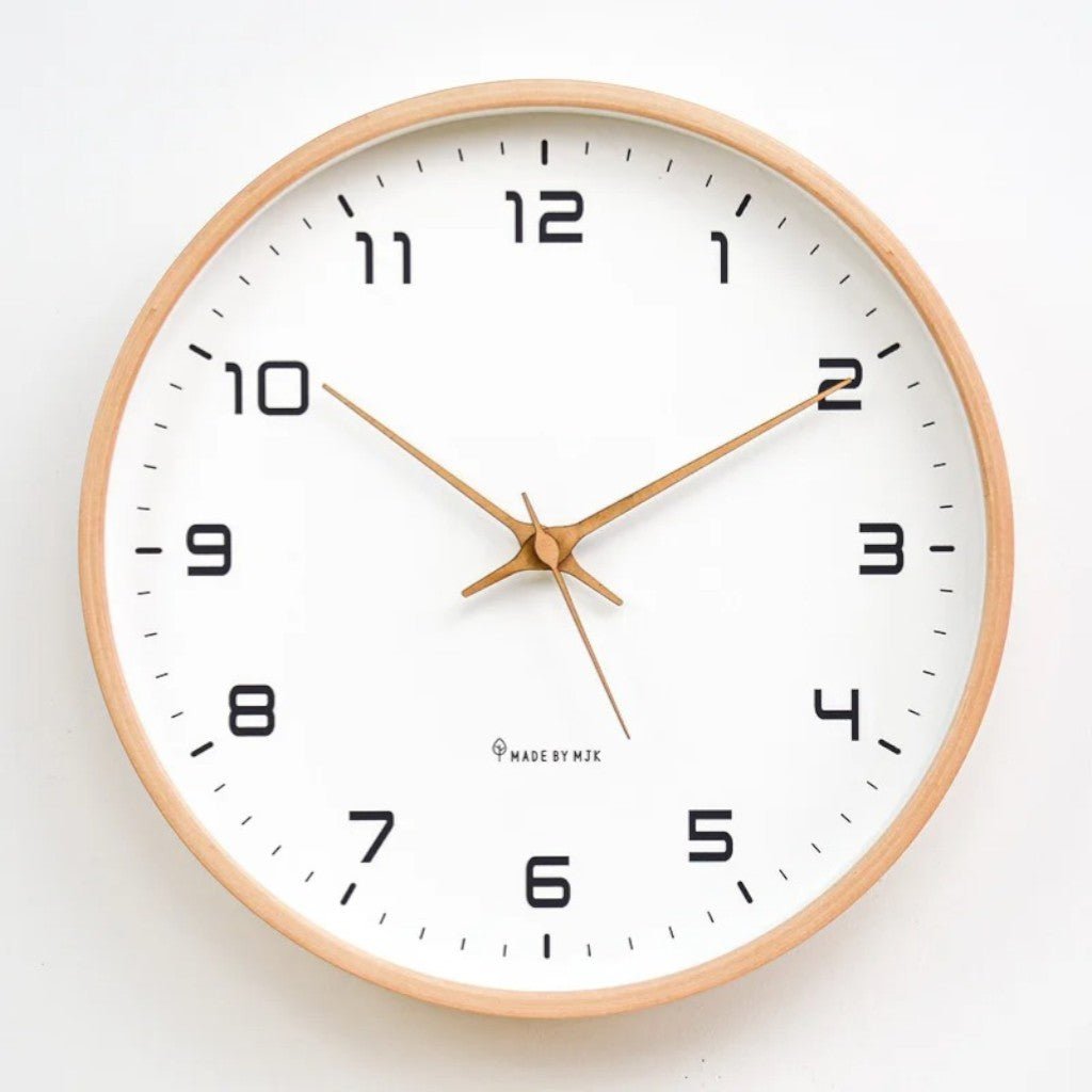 Wooden Wall Clock Scandinavian Minimalist Design - Tegulane Global