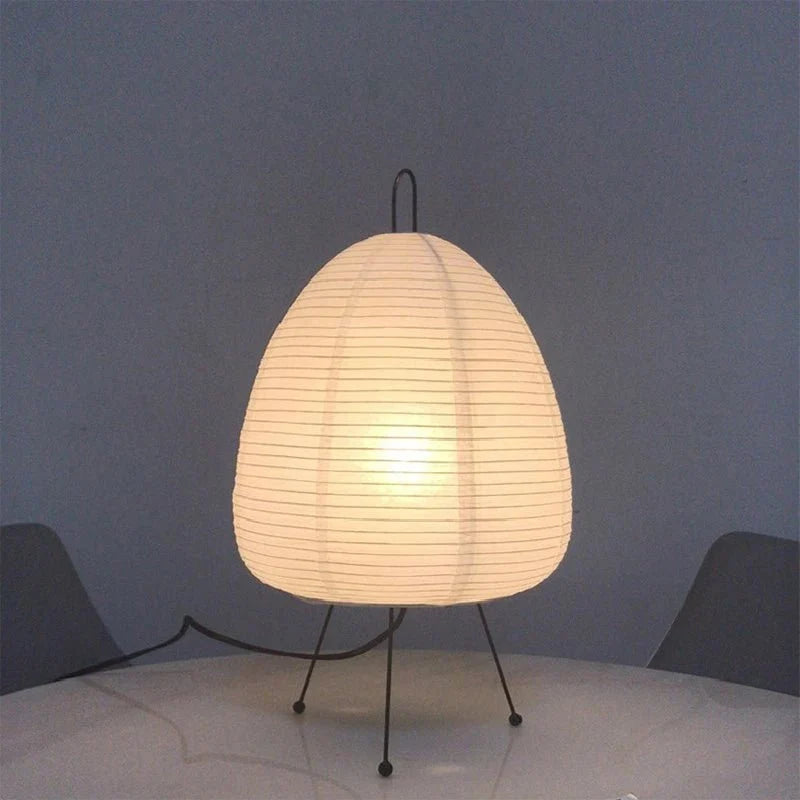 ZenAura - Japanese Rice Paper Tripod Lamp - Tegulane Global